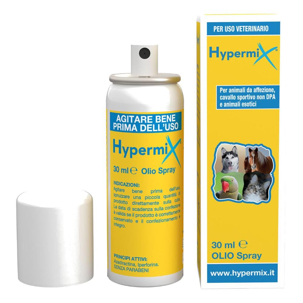 ri.mos srl hypermix olio spray per lesioni cutanee uso veterinario 30ml - trattamento cura della pelle per animali
