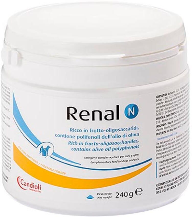 candioli veterinari renal n polvere 240g - mangime complementare per cani e gatti - supporto renale