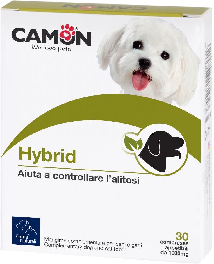 camon spa hybrid mangime complementare per cani e gatti 30 compresse - integratore multifunzionale per animali domestici