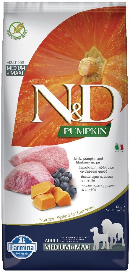 russo mangimi spa n&d pumpkin adult med&max agne