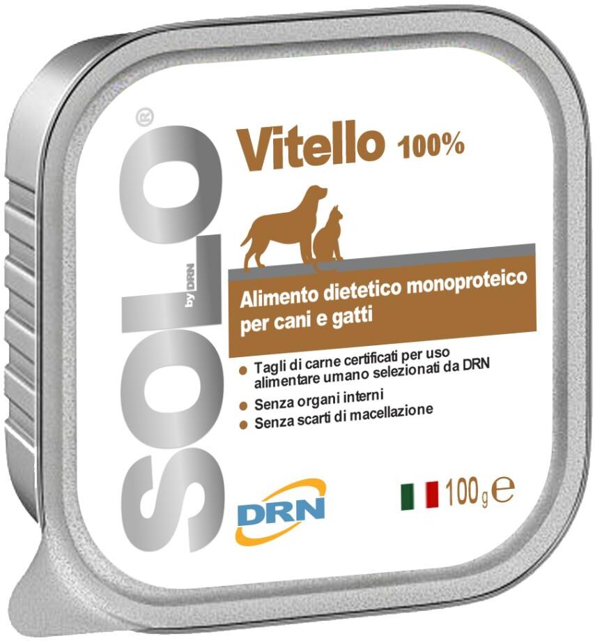 nextmune italy srl solo vitello 100% - cani e gatti - 300g - alimento naturale per animali