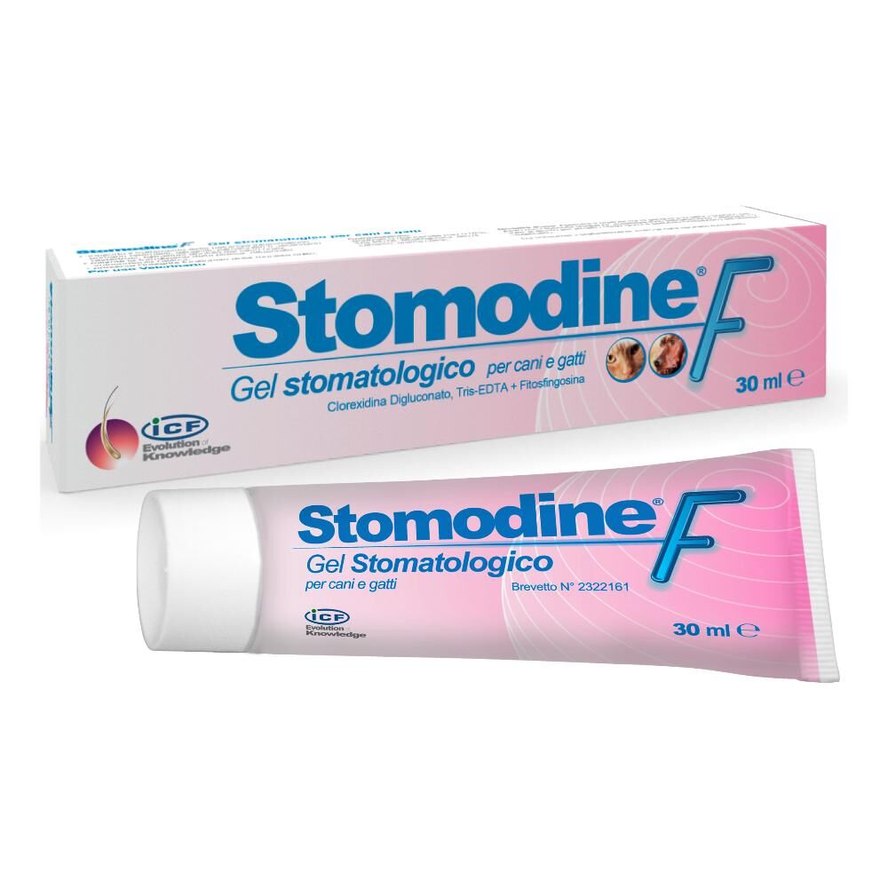 icf stomodine f gel stomatologico per gengive di cani e gatti 30ml - cura orale veterinaria