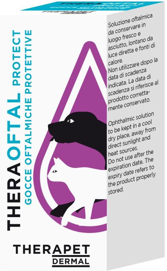 bioforlife italia srl theraoftal protect gocce oftalmiche protettive per cani e gatti 10ml - protezione e cura degli occhi degli animali