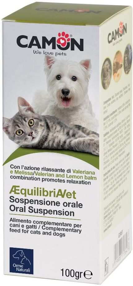 camon spa equilibria vet pasta sospensione orale 100g - valeriana e melissa per calmare lo stress nei tuoi animali