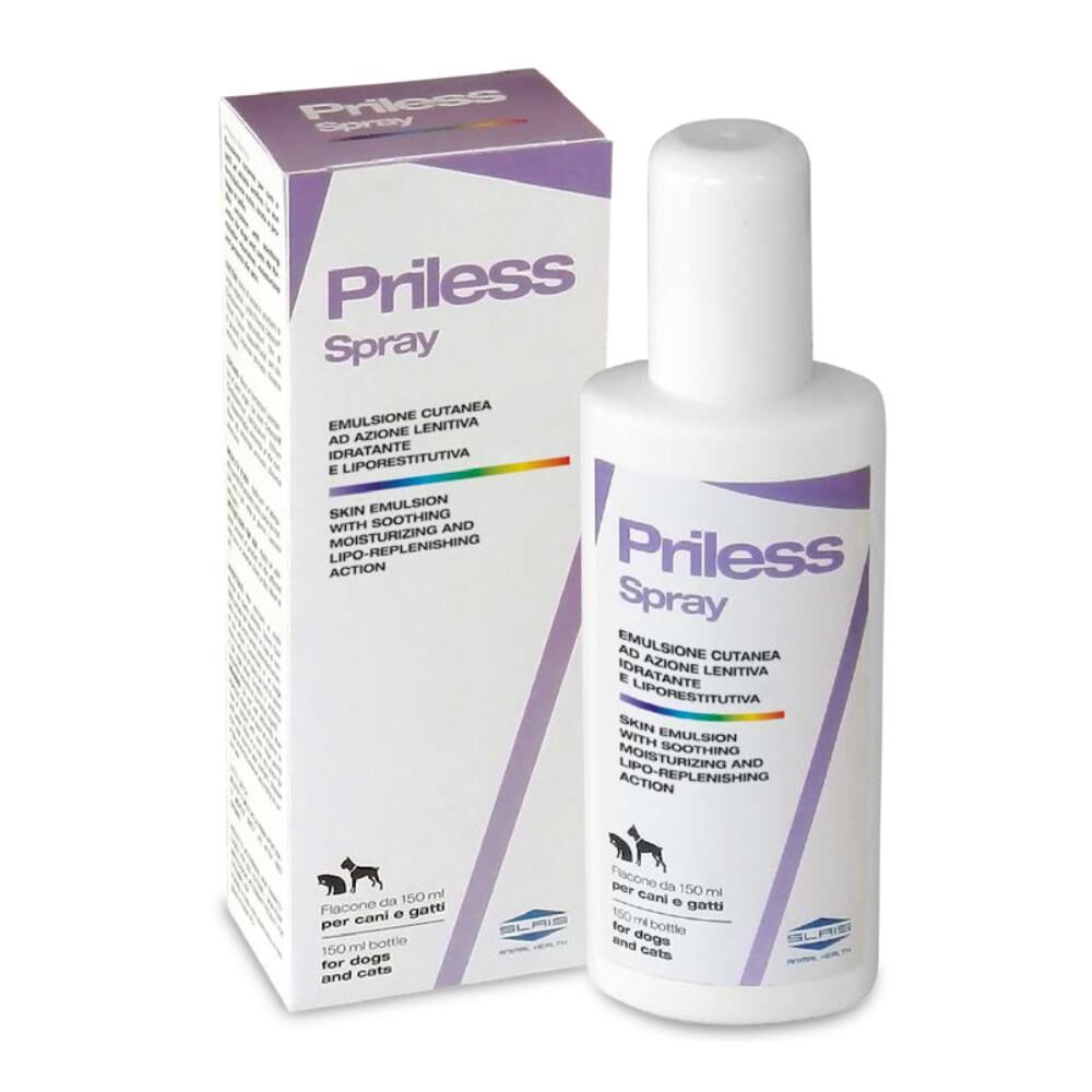 slais srl priless spray azione lenitiva, idratante e liporestitutiva per cani e gatti 150ml - cura delicata per pelle e pelo