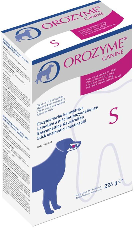 ecuphar italia srl orozyme canine mangime complementare per cani taglia small 141g - integratore per igiene orale e salute dentale