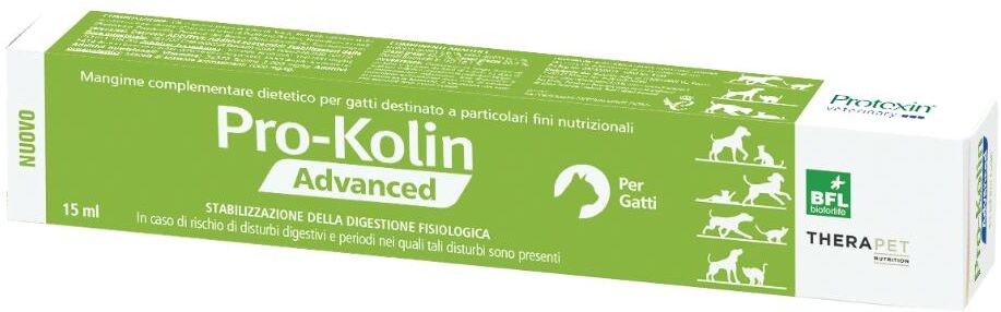 bioforlife italia srl prokolin advanced mangime complementare per digestione gatti 1 siringa da 15ml - integratore per problemi digestivi felini