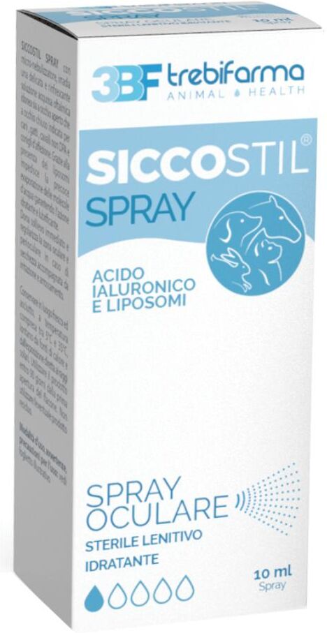 trebifarma srl siccostil spray oculare cani e gatti 10ml - soluzione idratante per occhi sani