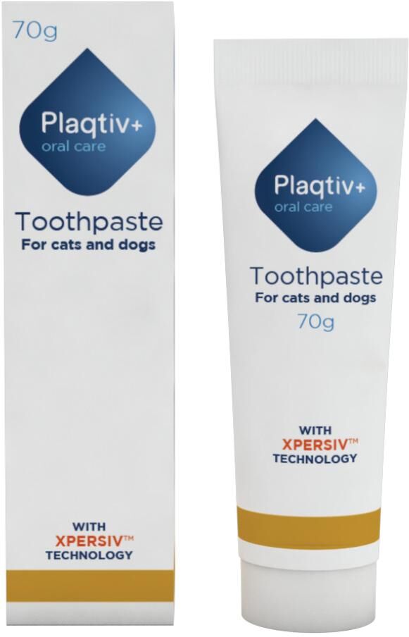 ecuphar italia srl plaqtiv+ oral care dentifricio in pasta per cani e gatti 70g - igiene orale e salute dentale