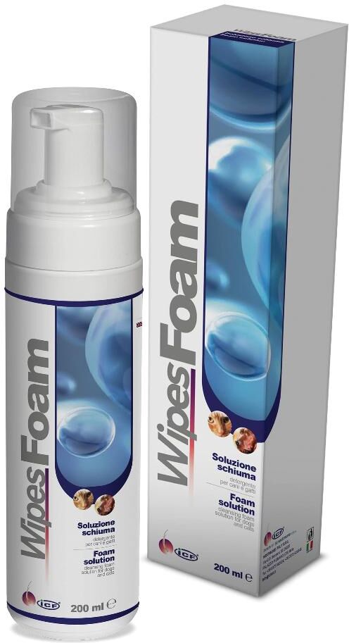 nextmune italy srl wipes foam soluzione schiuma 200ml - detergente delicato per pulizia profonda