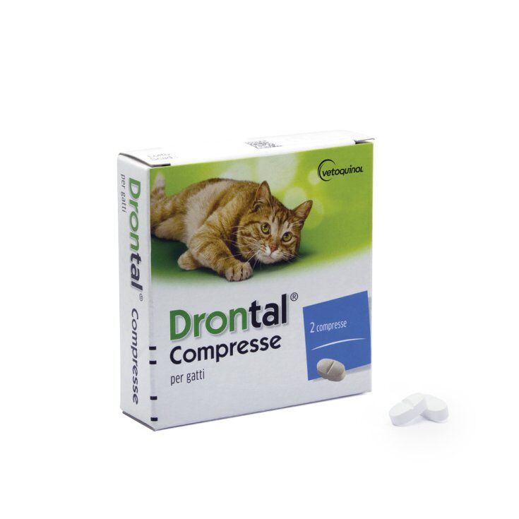 Vetoquinol Drontal Gatto 2 Compresse Appetibili - Antiparassitario Efficace per Gatti