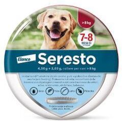 Elanco Bayer Vet Seresto Cani 4,50+2,03g da 8kg - Collare Antiparassitario per Cani di Taglia Grande, Marca Seresto, Protezione Efficace, 1 Collare