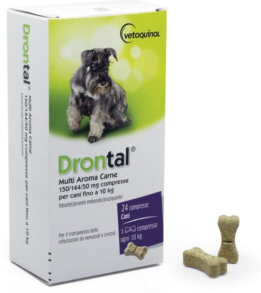 Vetoquinol Drontal Multi Aroma Carne 24 Compresse per Cani - Antiparassitario Efficace per Vermi