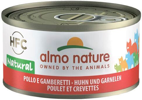 Almo Nature Spa Almo Nature Alimento per Gatto Gusto Pollo e Gamberetti - Lattina da 70g