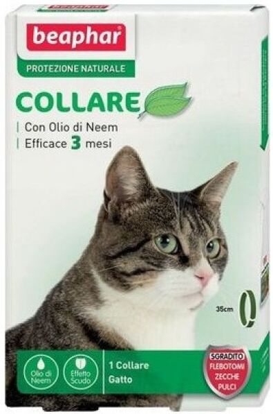 Beaphar B.V. Protezione Naturale Collare Antiparassitario Gatto 35cm - Difesa Efficace contro Pulci e Zecche