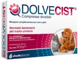 Shedir Pharma Srl Unipersonale Dolvecist Mangime Complementare per Cani e Gatti - 30 Compresse - Supporto Nutrizionale per il Tuo Animale Domestico