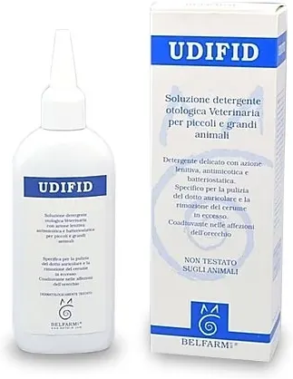 Belfarm Srl Udifid Soluzione Detergente Otologica Cani/Gatti 150ml - Pulizia delle orecchie delicata ed efficace