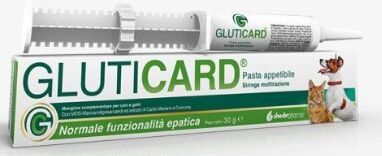 Shedir Pharma Srl Unipersonale Gluticard Mangime Complementare per Cani e Gatti - Pasta 30g, Supporto Cardiaco e Antiossidante