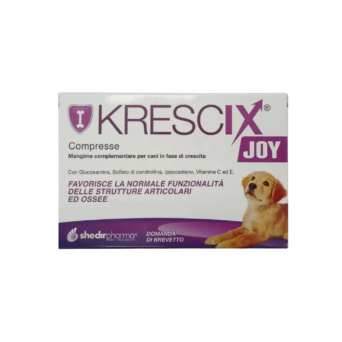 Shedir Pharma Srl Unipersonale Krescix Joy Mangime Complementare per Cani in Fase di Crescita 90 Compresse - Sostegno Nutrizionale Essenziale per lo Sviluppo del Tuo Cucciolo