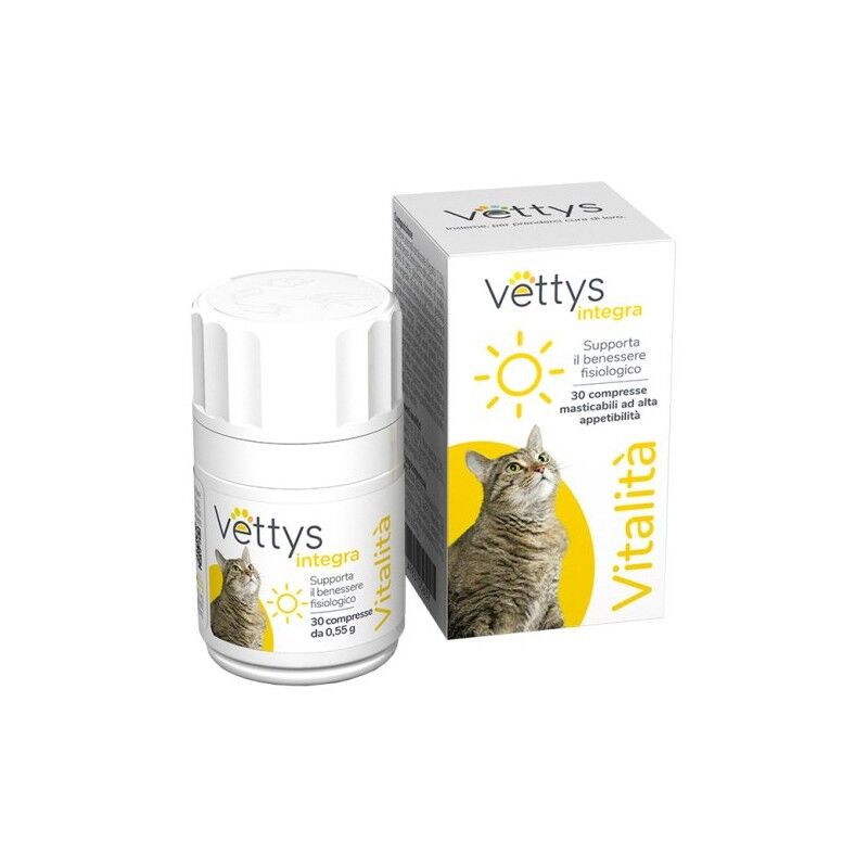 Pharmaidea Srl Vettys Integra Vitalità Gatto 30 Compresse Masticabili - Integratore per Gatti