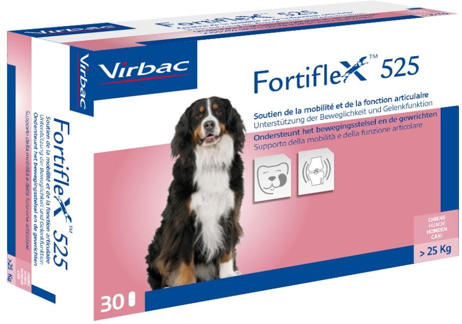 Virbac Fortiflex 525mg 30 Compresse - Integratore Alimentare per Artrosi e Supporto Articolare