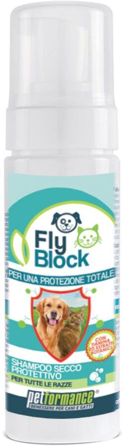 General&pharma Srl Flyblock Shampoo Secco Cane e Gatto Antiparassitario 150ml - Rimedio Rapido