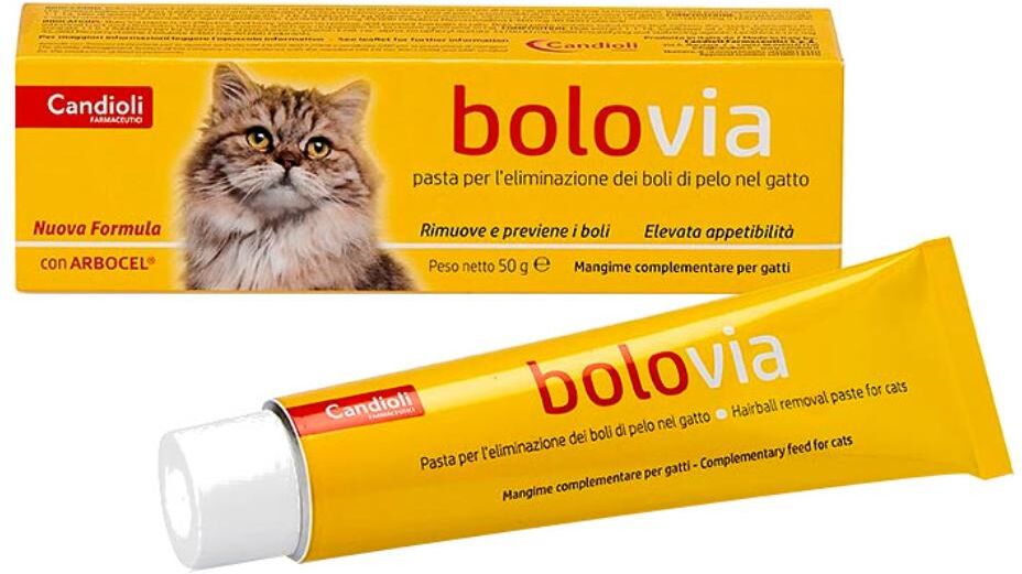 Candioli Ist.Profil.E Farm.Spa Bolo Via Pasta Appetibile per Gatti - 50g - Facilita l'Eliminazione dei Boli di Pelo nel Gatto