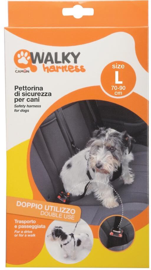 Camon Spa Walky Harness Pettorina di Sicurezza Per Cani Taglia L - Pettorina Regolabile per Cani di Taglia Grande