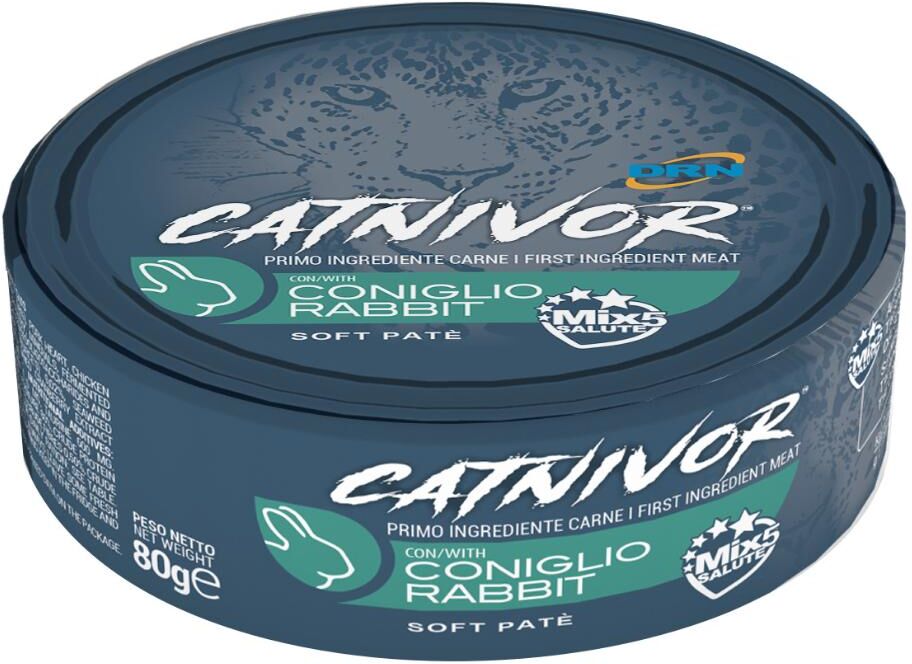 Nextmune Italy Srl Catnivor Soft Patè Cibo per Gatti Adulti al Coniglio - 80g