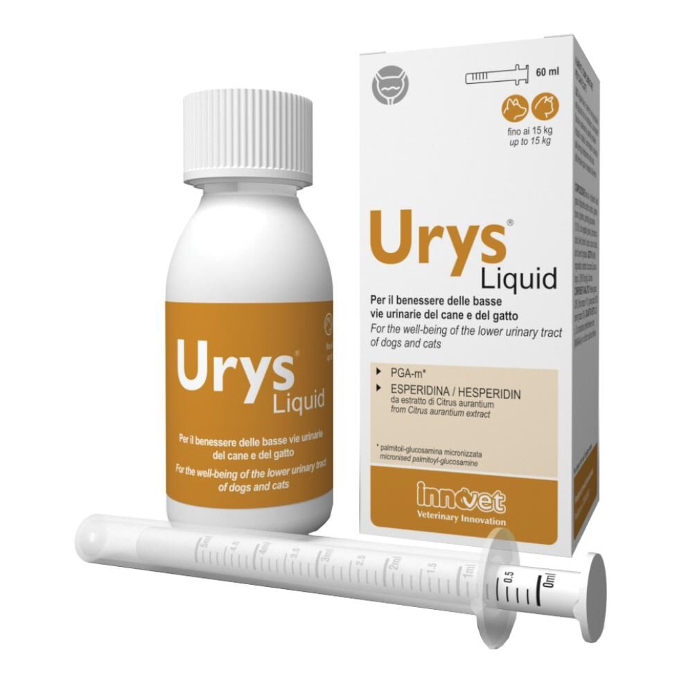 Innovet Italia Srl Urys Liquid Integratore per il Benessere delle Vie Urinarie di Cani e Gatti - 60ml