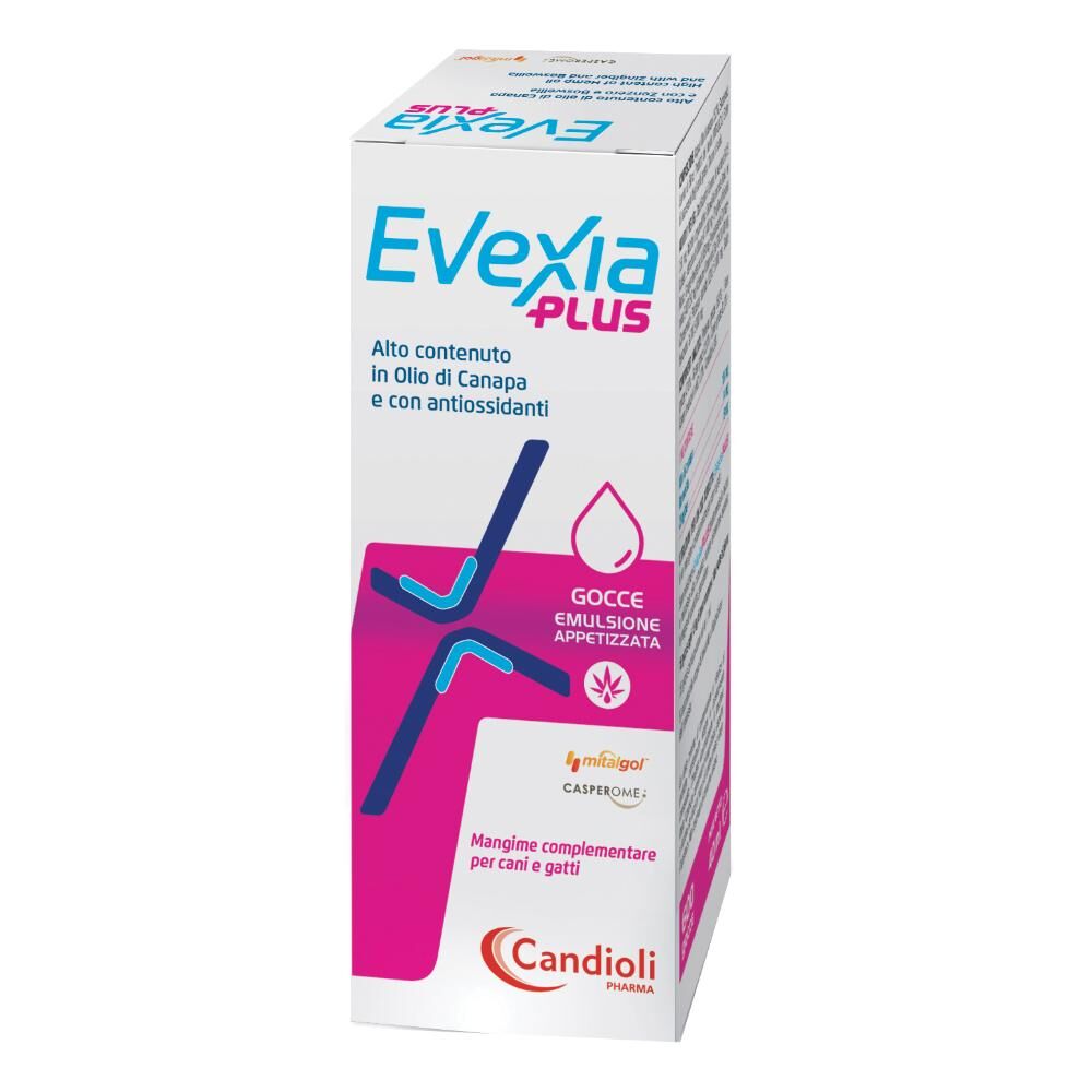 Candioli Veterinari Evexia Plus Gocce Flacone Con Contagocce 40ml - Integratore Nutrizionale per Cani e Gatti