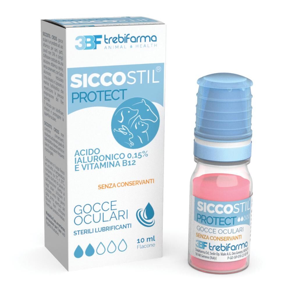 Trebifarma Srl Siccostil Protect Gocce Oculari Cani e Gatti 10ml - Soluzione Protettiva per la Salute Oculare