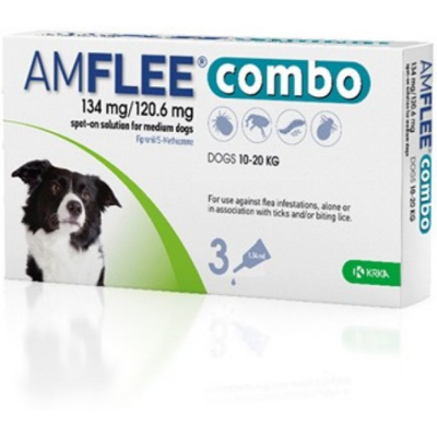 Krka Amflee Combo Soluzione Spot-On per Cani 10-20kg Krka Amflee Combo Soluzione Spot-On per Cani 10-20kg