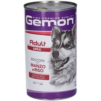 Cibo per Cani Gemon Maxi - Manzo e Riso - Taglia Grande - 1250g Cibo per Cani Gemon Maxi - Manzo e Riso - Taglia Grande - 1250g