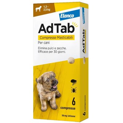 ELANCO ITALIA SpA ADTAB 6CPR 56MG CANI 1 3 2 5KG ELANCO ITALIA SpA ADTAB 6CPR 56MG CANI 1 3 2 5KG