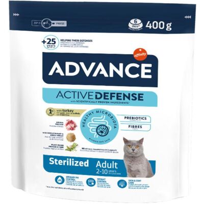 Cibo per Gatti Advance Tacchino e Cebada - 400g Cibo per Gatti Advance Tacchino e Cebada - 400g