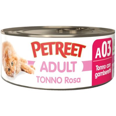 BOLTON FOOD S.P.A PETREET GATTO ADULT A03 TONNO ROSA GAMBERETTI 70GR (lattina) BOLTON FOOD S.P.A PETREET GATTO ADULT A03 TONNO ROSA GAMBERETTI 70GR (lattina)