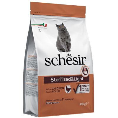 SCHESIR SPA SCHESIR GATTO STERILIZED LIGHT LOW FAT POLLO 400GR SCHESIR SPA SCHESIR GATTO STERILIZED LIGHT LOW FAT POLLO 400GR
