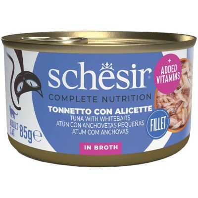 Agras Pet Foods Schesir Tonno Whitebait Cibo Umido per Gatti - 85G Agras Pet Foods Schesir Tonno Whitebait Cibo Umido per Gatti - 85G