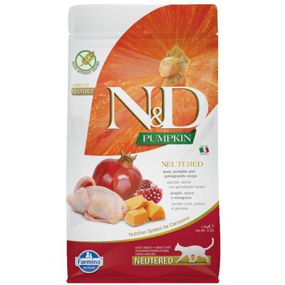 PETNESS SRL FARMINA N&D PUMPKIN GATTO NEUTERED ADULT QUAGLIA ZUCCA MELOGRANO 1,5KG PETNESS SRL FARMINA N&D PUMPKIN GATTO NEUTERED ADULT QUAGLIA ZUCCA MELOGRANO 1,5KG
