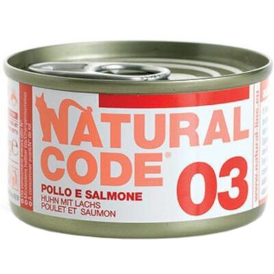 NATURAL LINE Srl NATURAL CODE GATTO 03 POLLO SALMONE 85GR (lattina) NATURAL LINE Srl NATURAL CODE GATTO 03 POLLO SALMONE 85GR (lattina)