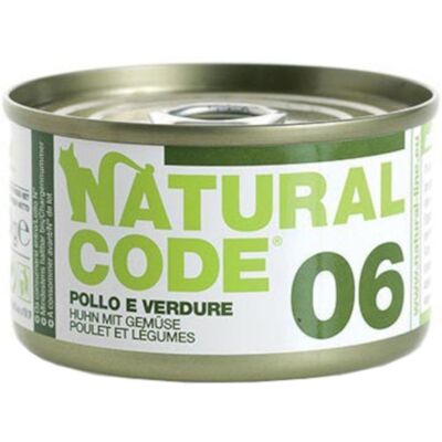Natural Code Cibo per Gatti Pollo & Verdure - 85g Natural Code Cibo per Gatti Pollo & Verdure - 85g