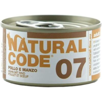 NATURAL LINE Srl NATURAL CODE GATTO 07 POLLO MANZO 85GR (lattina) NATURAL LINE Srl NATURAL CODE GATTO 07 POLLO MANZO 85GR (lattina)