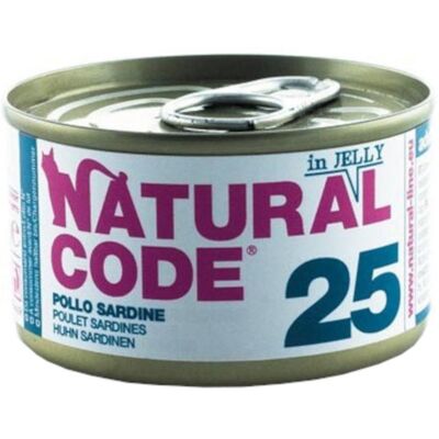 NATURAL CODE Cibo per gatti adulti pollo e sardine in gelatina - 85 g NATURAL CODE Cibo per gatti adulti pollo e sardine in gelatina - 85 g