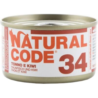 NATURAL LINE Srl NATURAL CODE GATTO 34 TONNO KIWI 85GR (lattina) NATURAL LINE Srl NATURAL CODE GATTO 34 TONNO KIWI 85GR (lattina)