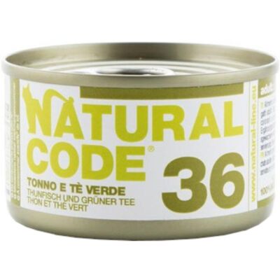 NATURAL LINE Srl NATURAL CODE GATTO 36 TONNO TE' VERDE 85GR (lattina) NATURAL LINE Srl NATURAL CODE GATTO 36 TONNO TE' VERDE 85GR (lattina)