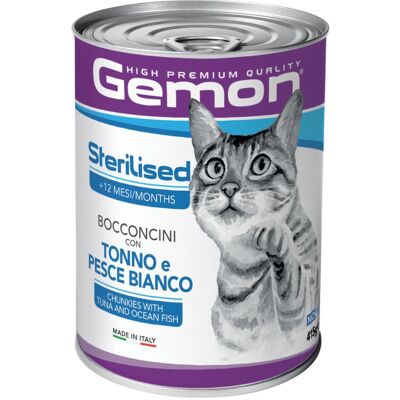 Monge Gemon Bocconcini Tonno Pesce Bianco Gatto Adulti - Cibo Umido Monge Gemon Bocconcini Tonno Pesce Bianco Gatto Adulti - Cibo Umido
