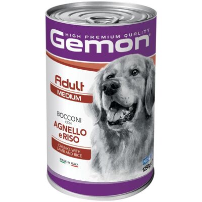 MONGE & C. S.P.A Gemon Dog Adult Medium Bocconi con Agnello e Riso, 1,25 kg MONGE & C. S.P.A Gemon Dog Adult Medium Bocconi con Agnello e Riso, 1,25 kg