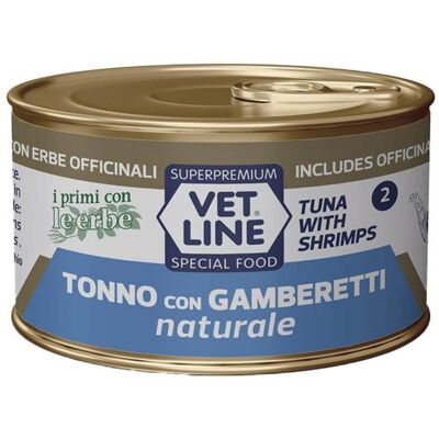 Vet Line Tonno Naturale con Gamberetti - Cibo umido per gatti Vet Line Tonno Naturale con Gamberetti - Cibo umido per gatti