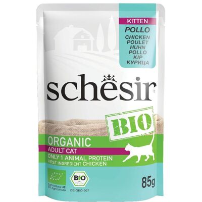 SCHESIR SPA SCHESIR BIO GATTO KITTEN POLLO 85GR (bustina) SCHESIR SPA SCHESIR BIO GATTO KITTEN POLLO 85GR (bustina)